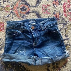 Blue Denim Justice High Rise Shorts